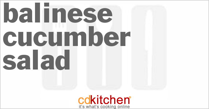 Balinese Cucumber Salad - CDKitchen.com