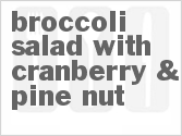 recipe for broccoli salad with cranberry & pine nut