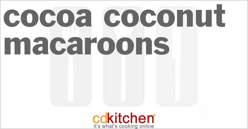 Cocoa Coconut Macaroons - CDKitchen.com