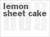 recipe for lemon sheet cake
