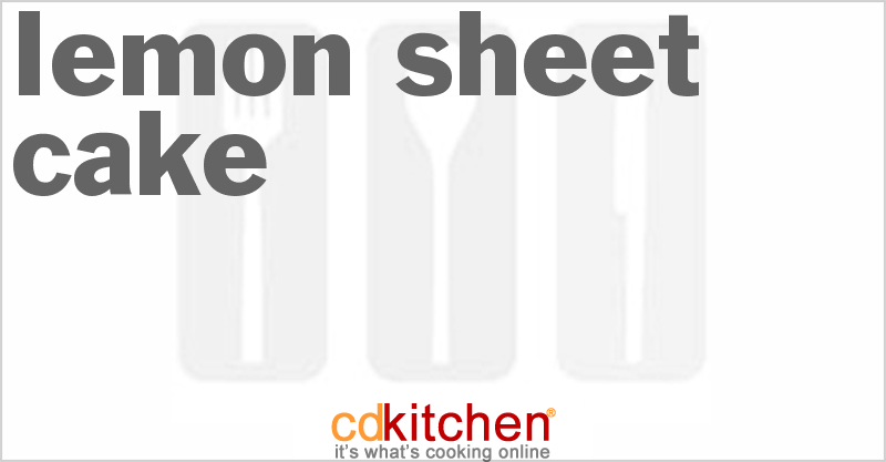 Lemon Sheet Cake - CDKitchen.com