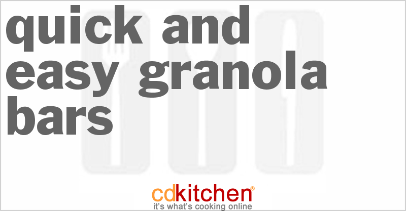 Quick and Easy Granola Bars - CDKitchen.com
