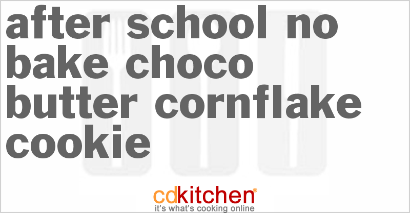 After School No Bake Choco-Butter Cornflake Cookie - CDKitchen.com