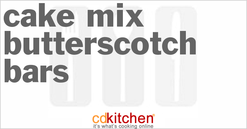 Cake Mix Butterscotch Bars - CDKitchen.com