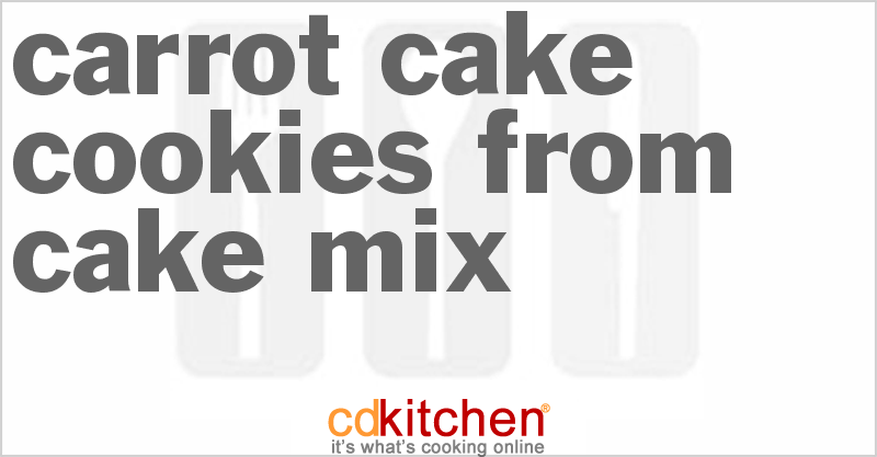 Carrot Cake Cookies From Cake Mix - CDKitchen.com