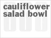 recipe for cauliflower salad bowl