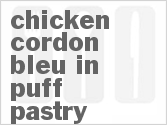 recipe for chicken cordon bleu in puff pastry