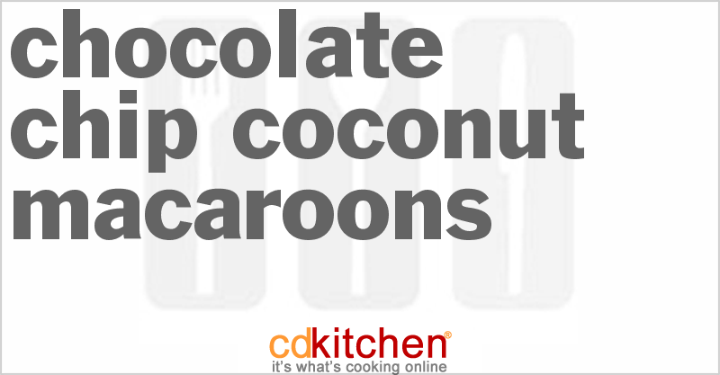 Chocolate Chip Coconut Macaroons - CDKitchen.com