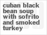 recipe for cuban black bean soup with sofrito and smoked turkey