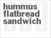 recipe for hummus flatbread sandwich