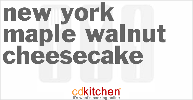 New York Maple-Walnut Cheesecake - CDKitchen.com