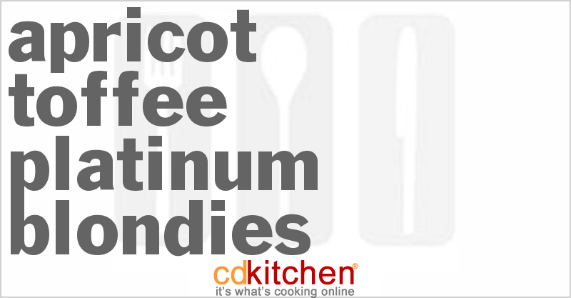 Apricot Toffee Platinum Blondies - CDKitchen.com