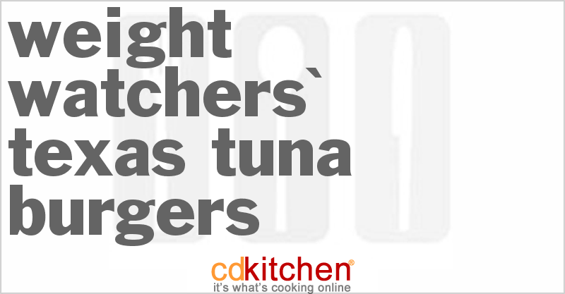 Weight Watchers' Texas Tuna Burgers - CDKitchen.com