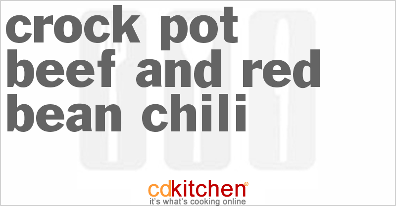 Beef and Red Bean Chili - CDKitchen.com