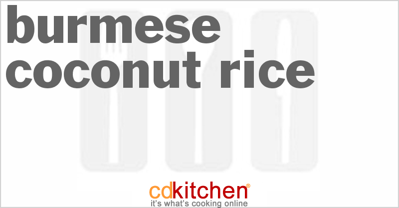 Burmese Coconut Rice - CDKitchen.com