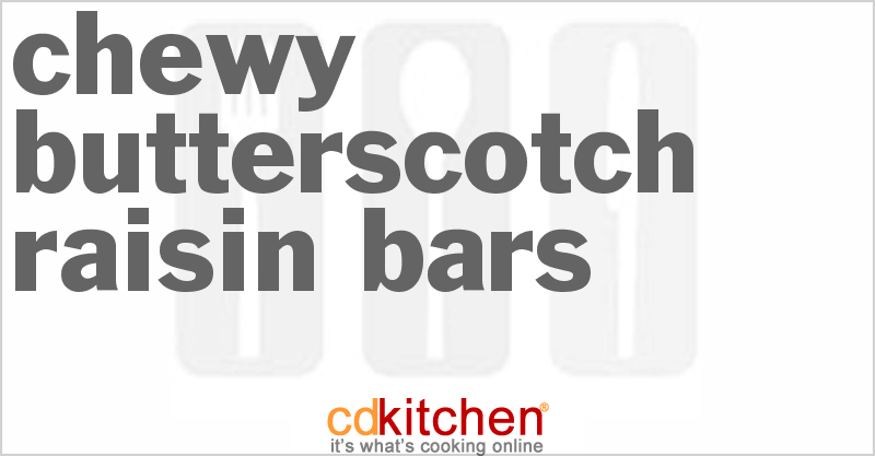 Chewy Butterscotch Raisin Bars - CDKitchen.com