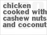 recipe for chicken cooked with cashew nuts and coconut