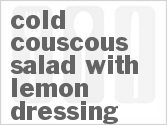 recipe for cold couscous salad with lemon dressing