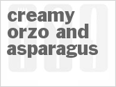 recipe for creamy orzo and asparagus