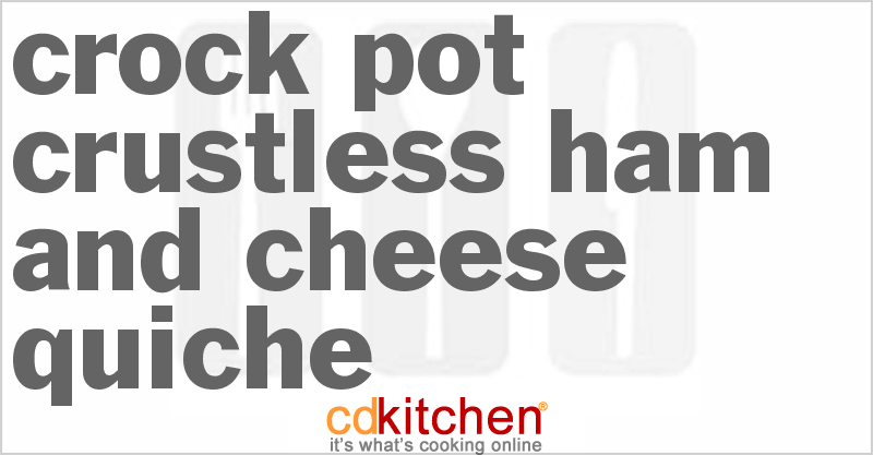 Crustless Ham And Cheese Quiche - CDKitchen.com