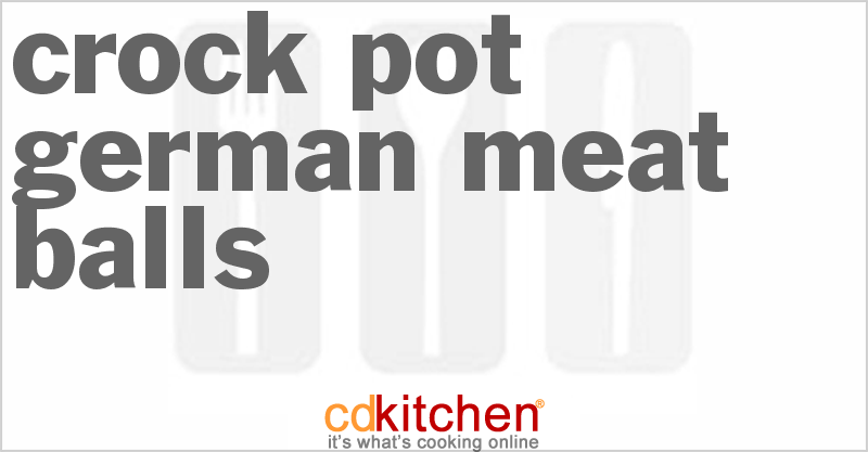 German Meat Balls - CDKitchen.com