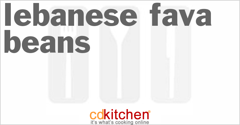 Lebanese Fava Beans - CDKitchen.com