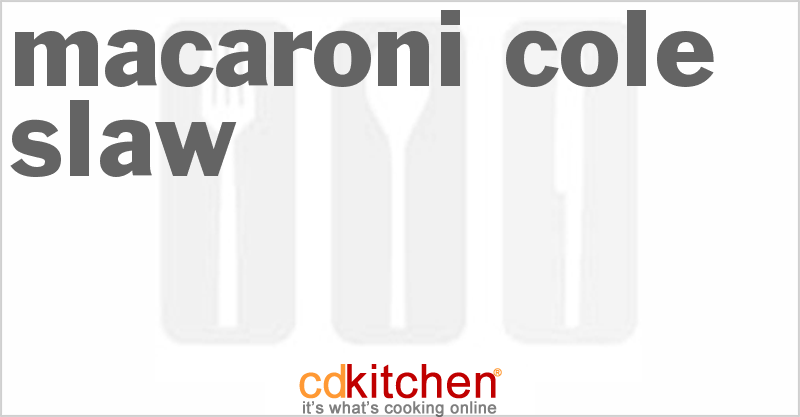 Macaroni Cole Slaw - CDKitchen.com