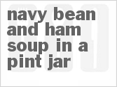 recipe for navy bean and ham soup in a pint jar
