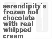 recipe for serendipity's frozen hot chocolate with real whipped cream