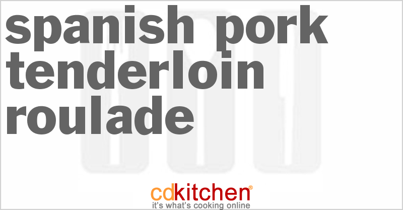 Spanish Pork Tenderloin Roulade With Kale Filling And Romesco Sauce - CDKitchen.com