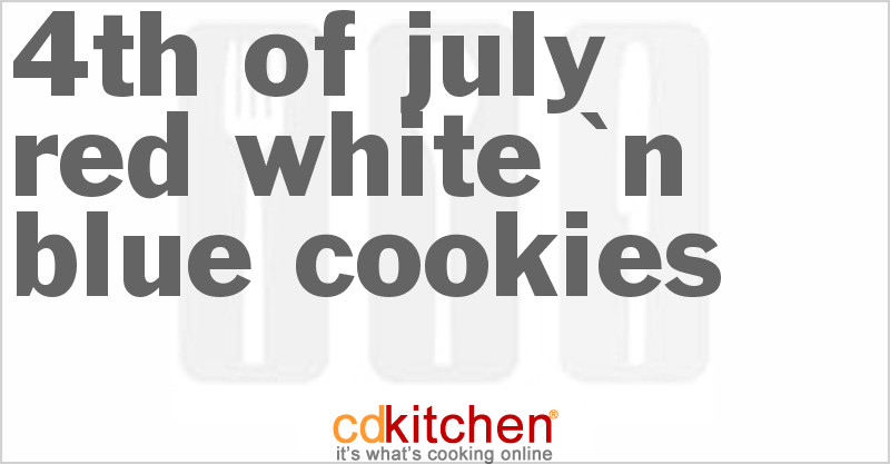 4th Of July Red White 'n Blue Cookies - CDKitchen.com