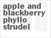recipe for apple and blackberry phyllo strudel