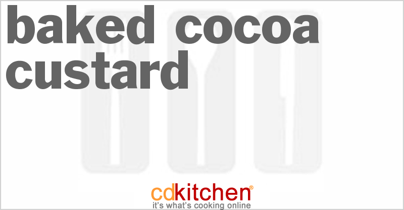 Baked Cocoa Custard - CDKitchen.com