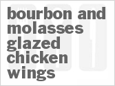 recipe for bourbon and molasses glazed chicken wings