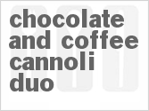 recipe for chocolate and coffee cannoli duo
