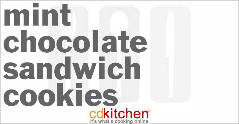 Mint Chocolate Sandwich Cookies - CDKitchen.com