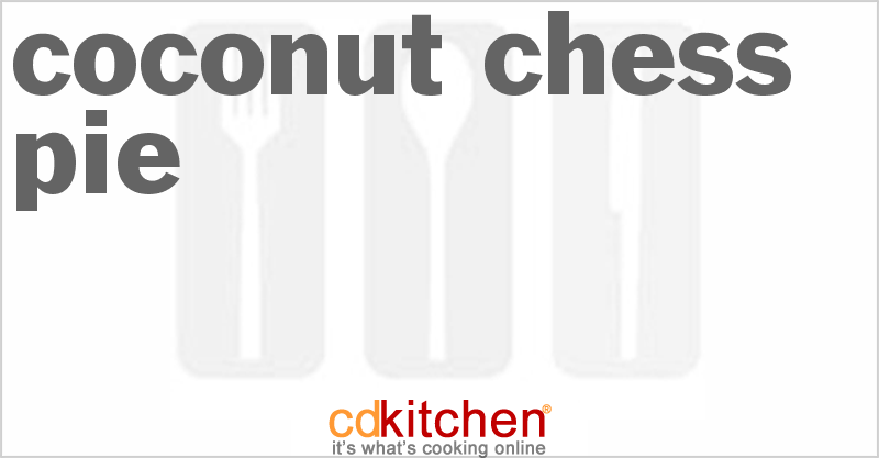 Coconut Chess Pie - CDKitchen.com