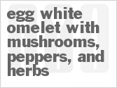 recipe for egg white omelet with mushrooms, peppers, and herbs