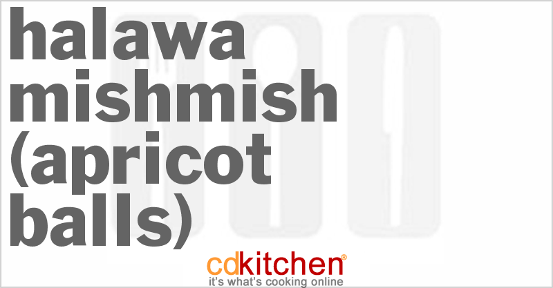 Halawa Mishmish (Apricot Balls) - CDKitchen.com