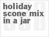 recipe for holiday scone mix in a jar