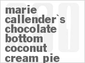recipe for marie callender's chocolate bottom coconut cream pie