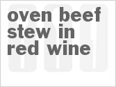 recipe for oven beef stew in red wine