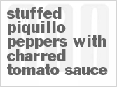 recipe for stuffed piquillo peppers with charred tomato sauce