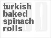 recipe for turkish baked spinach rolls