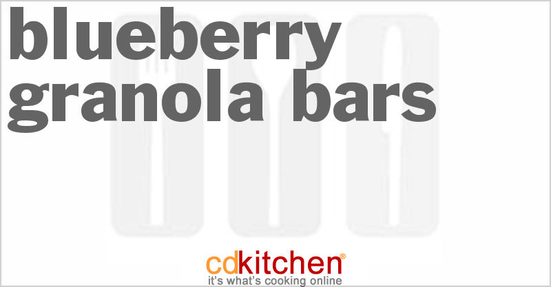 Blueberry Granola Bars - CDKitchen.com