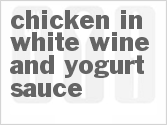recipe for chicken in white wine and yogurt sauce