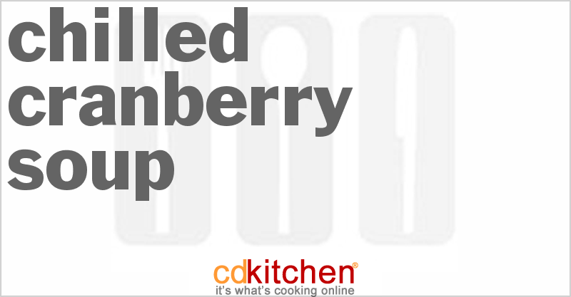 Chilled Cranberry Soup - CDKitchen.com