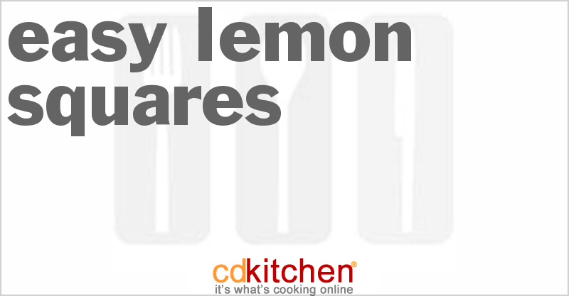 Easy Lemon Squares - CDKitchen.com