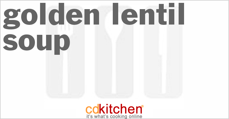 Golden Lentil Soup - CDKitchen.com