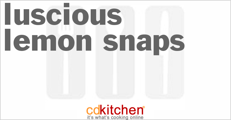 Luscious Lemon Snaps